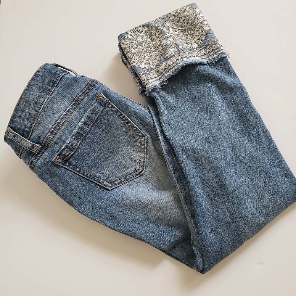 Imperial Star Girls sequins cropped jeans